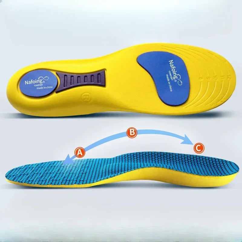 Breathable Memory Foam Sport Insoles With Arch Support And Deodorization