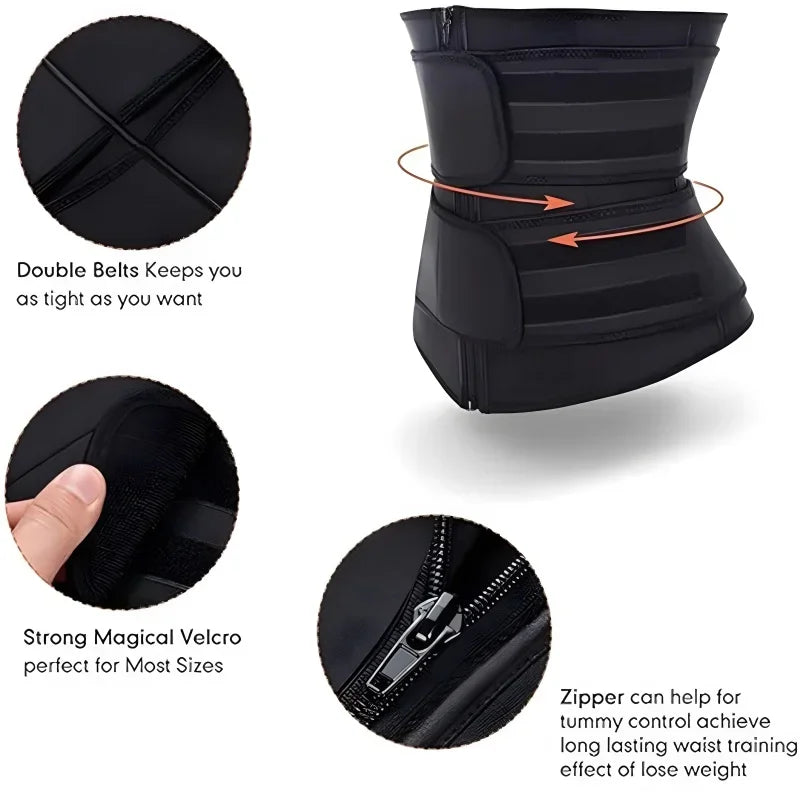 Sculpt And Lift Waist Trainer Cincher With Dual Straps