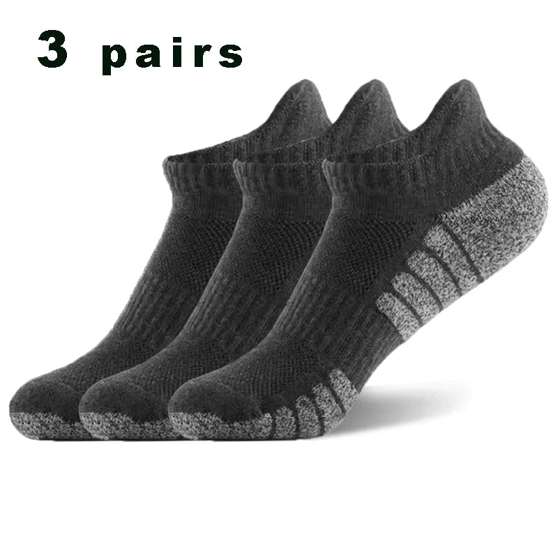 3 Pairs Ankle Running Socks For Men And Women Cotton