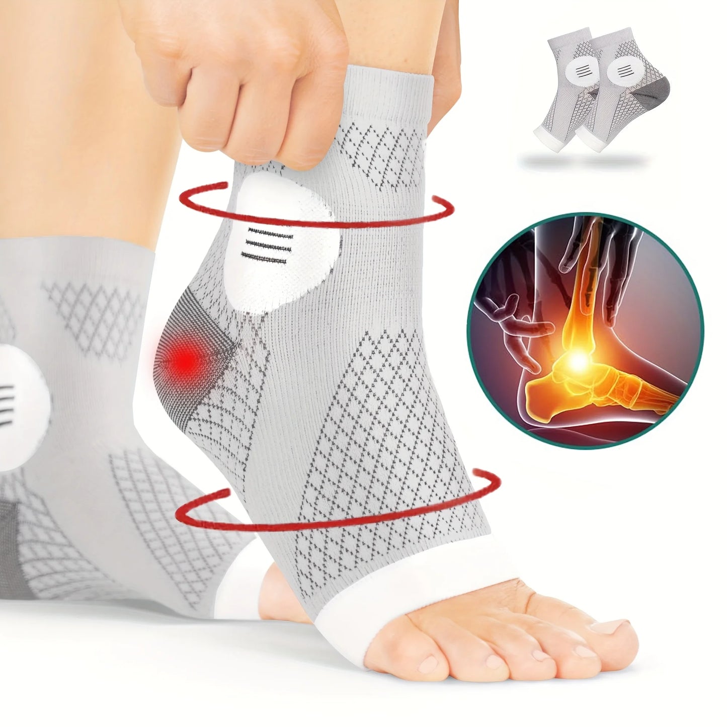 Compression Socks With Arch Support Open Toe Design Neuropathy