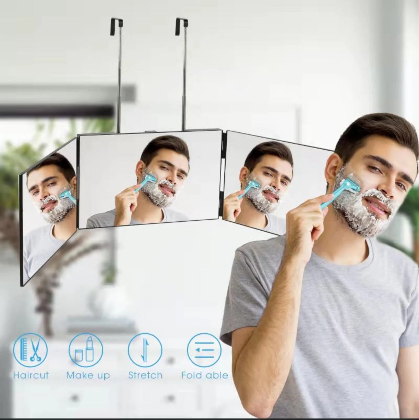 360 Degree Hair Cutting Mirror For Self Cut And Back View