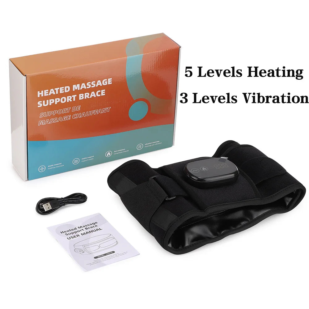 Hailicare Electric Heated Massage Waist Belt With Vibration And Heat
