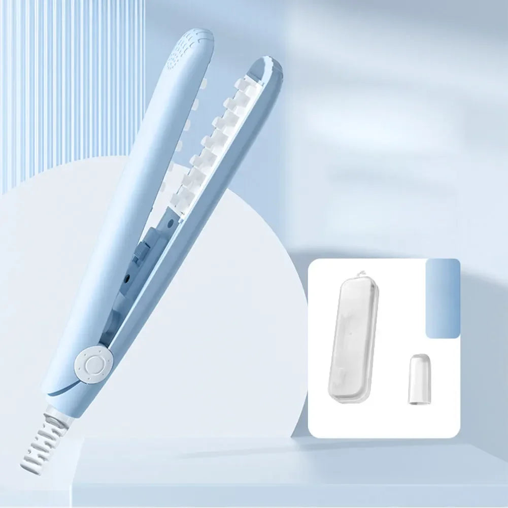3D Grid Curler Mini Hair Curling Iron With Ceramic Barrel