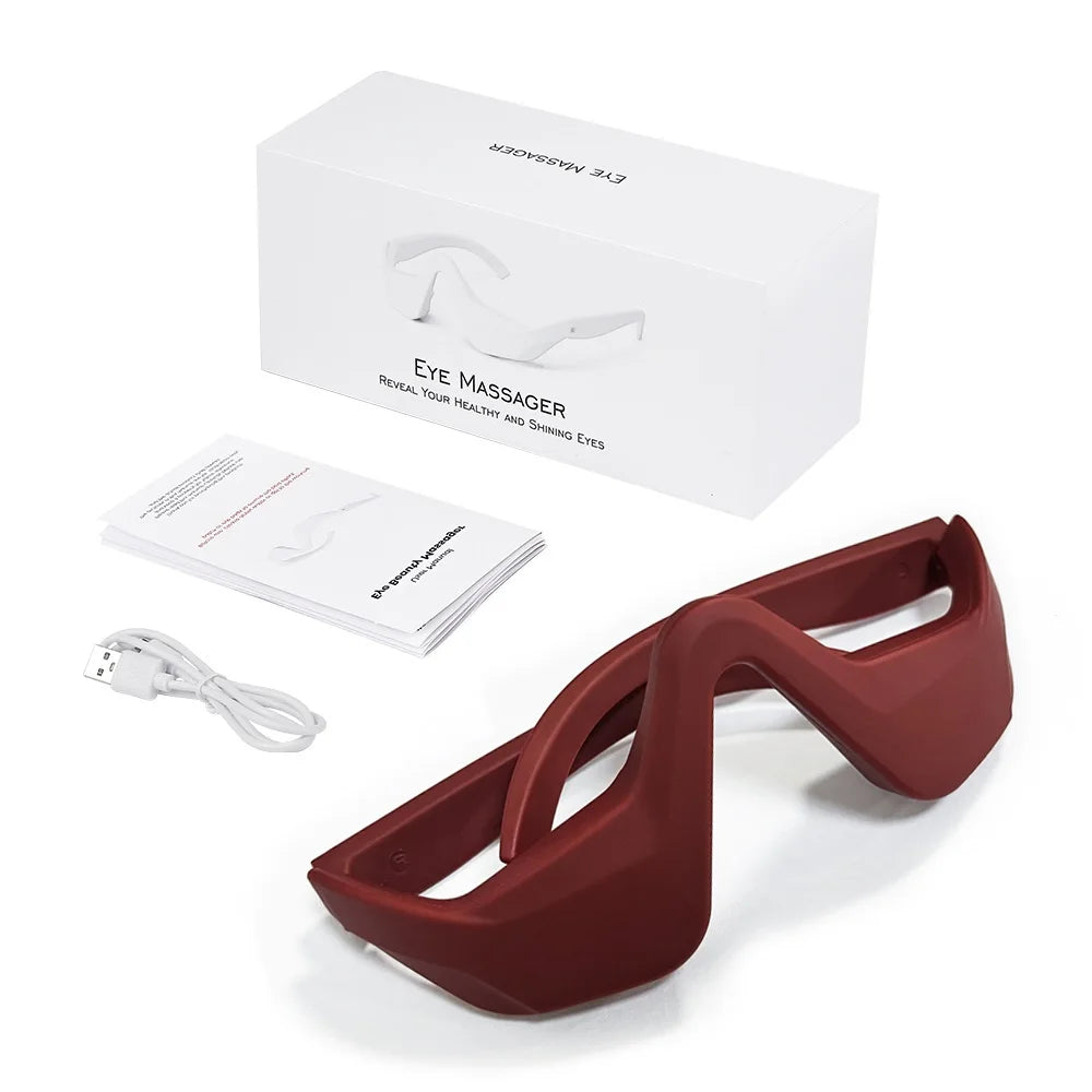 Foreverlily Red Eye Massager Glasses For Under Eye Fatigue Relief