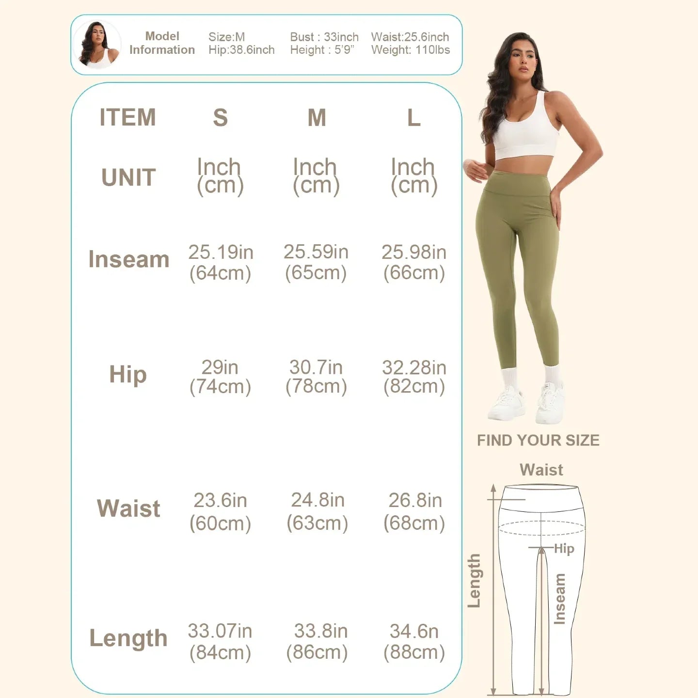 Women's High-Waist Leggings With Phone Pocket 4-Way Stretch Tummy Control