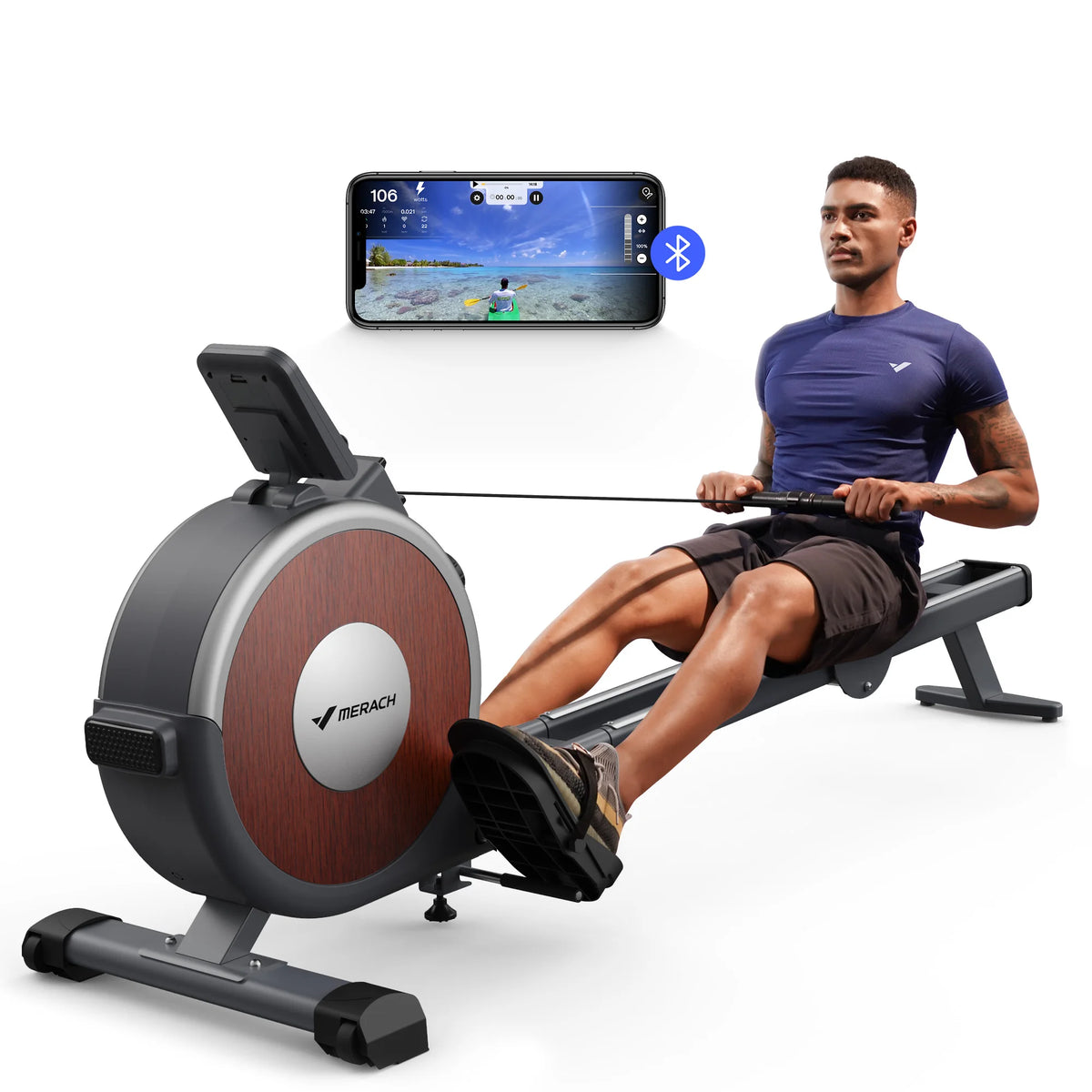 MERACH Magnetic Rowing Machine With Quiet Resistance for Home Use