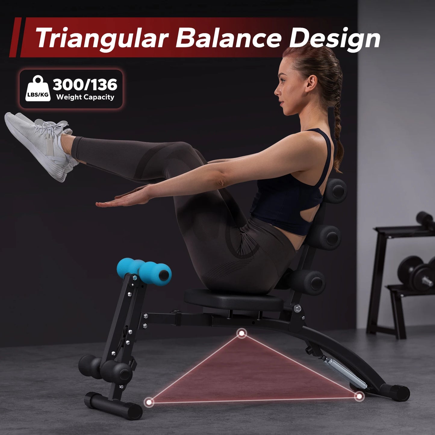 MERACH Ab Machine Multi Functional Adjustable Sit Up Bench