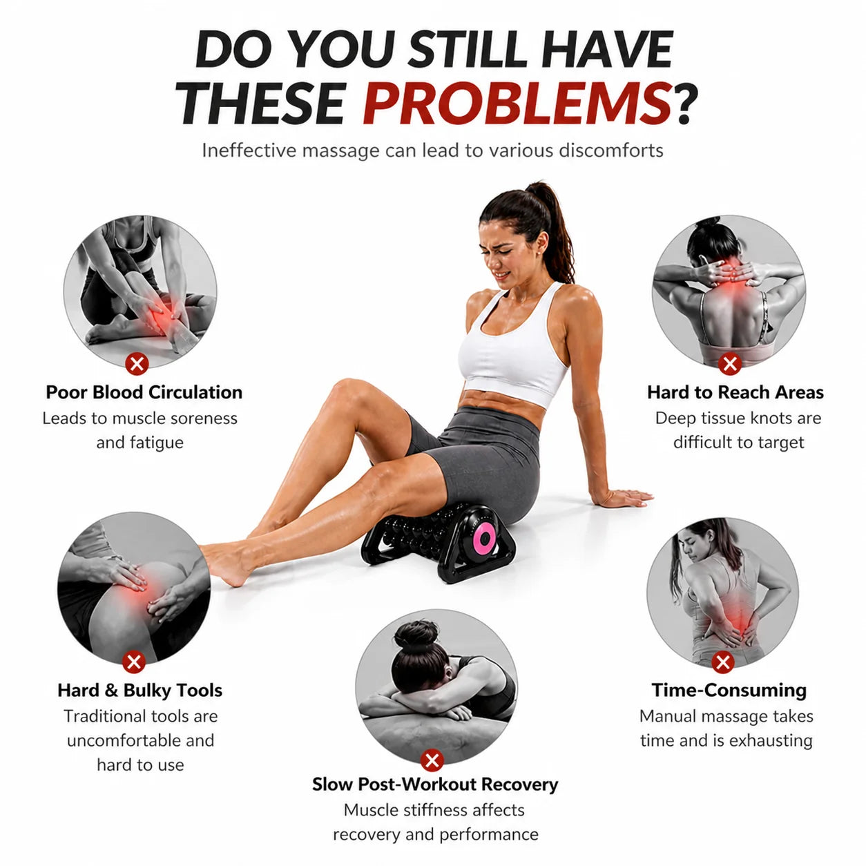 Triangle Roller Massage For Shoulders Back And Legs