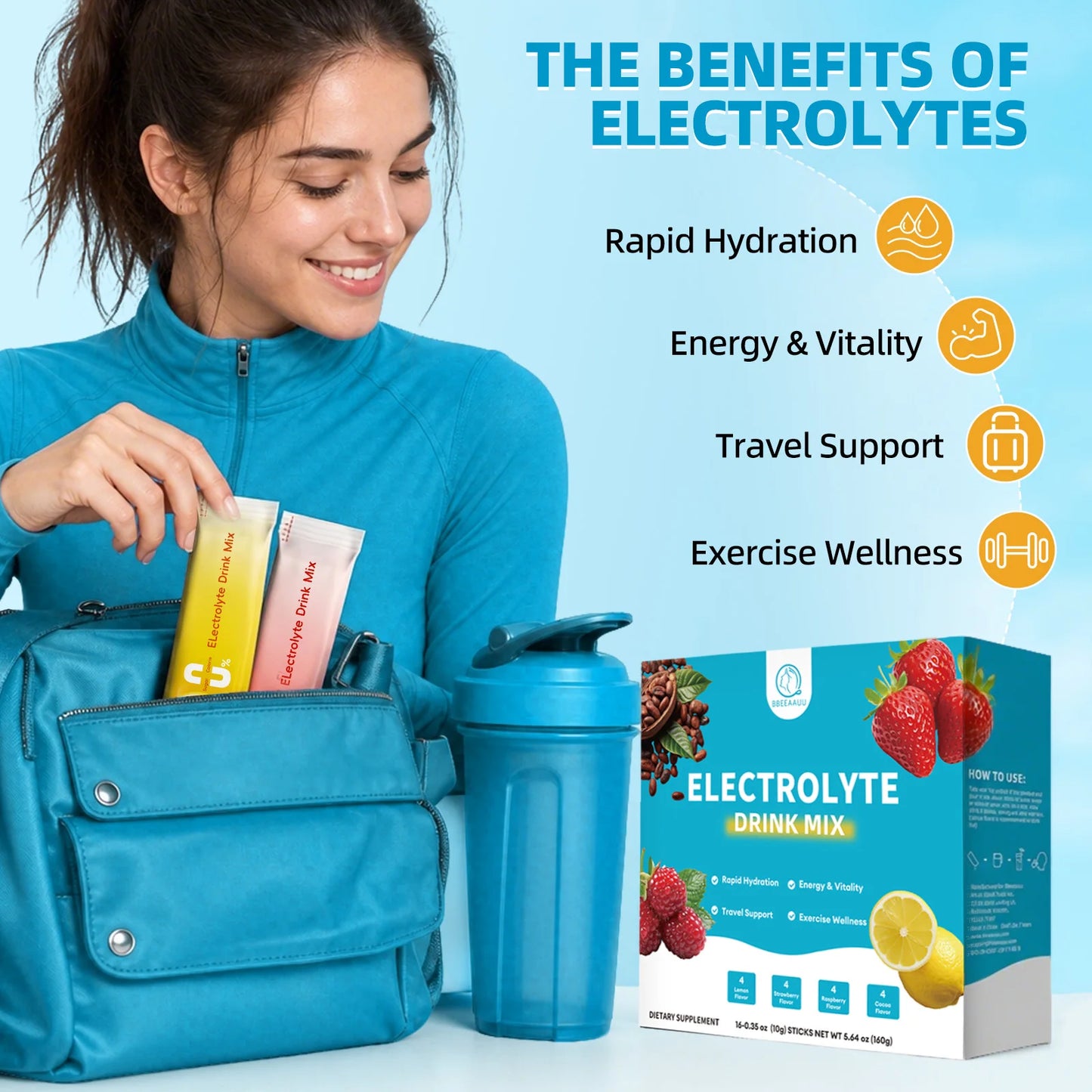 Beworths Electrolyte Powder Sugar Free Hydration For Endurance
