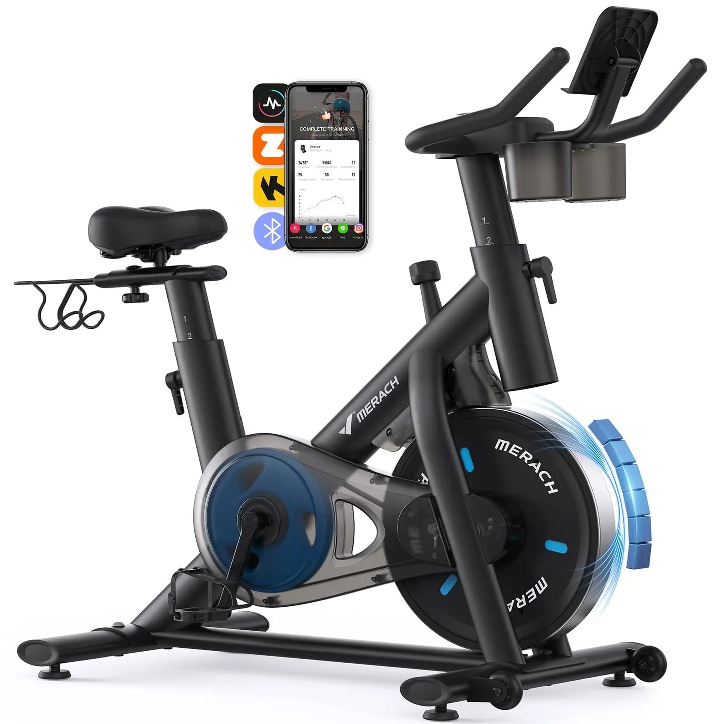 MERACH Magnetic Indoor Stationary Bike With Exclusive App And Low Noise