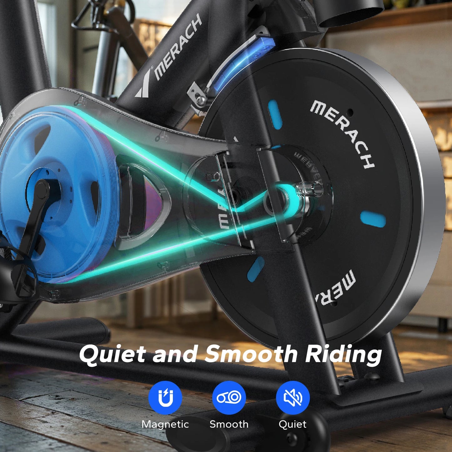 MERACH Magnetic Indoor Stationary Bike With Exclusive App And Low Noise