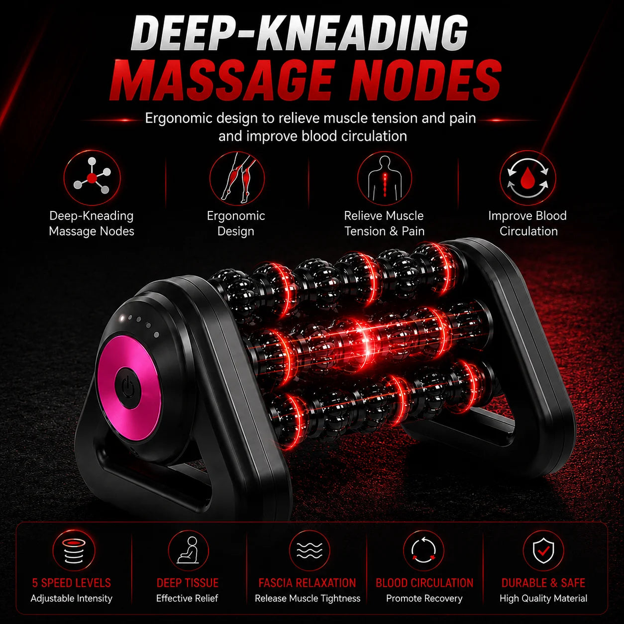 Triangle Roller Massage For Shoulders Back And Legs