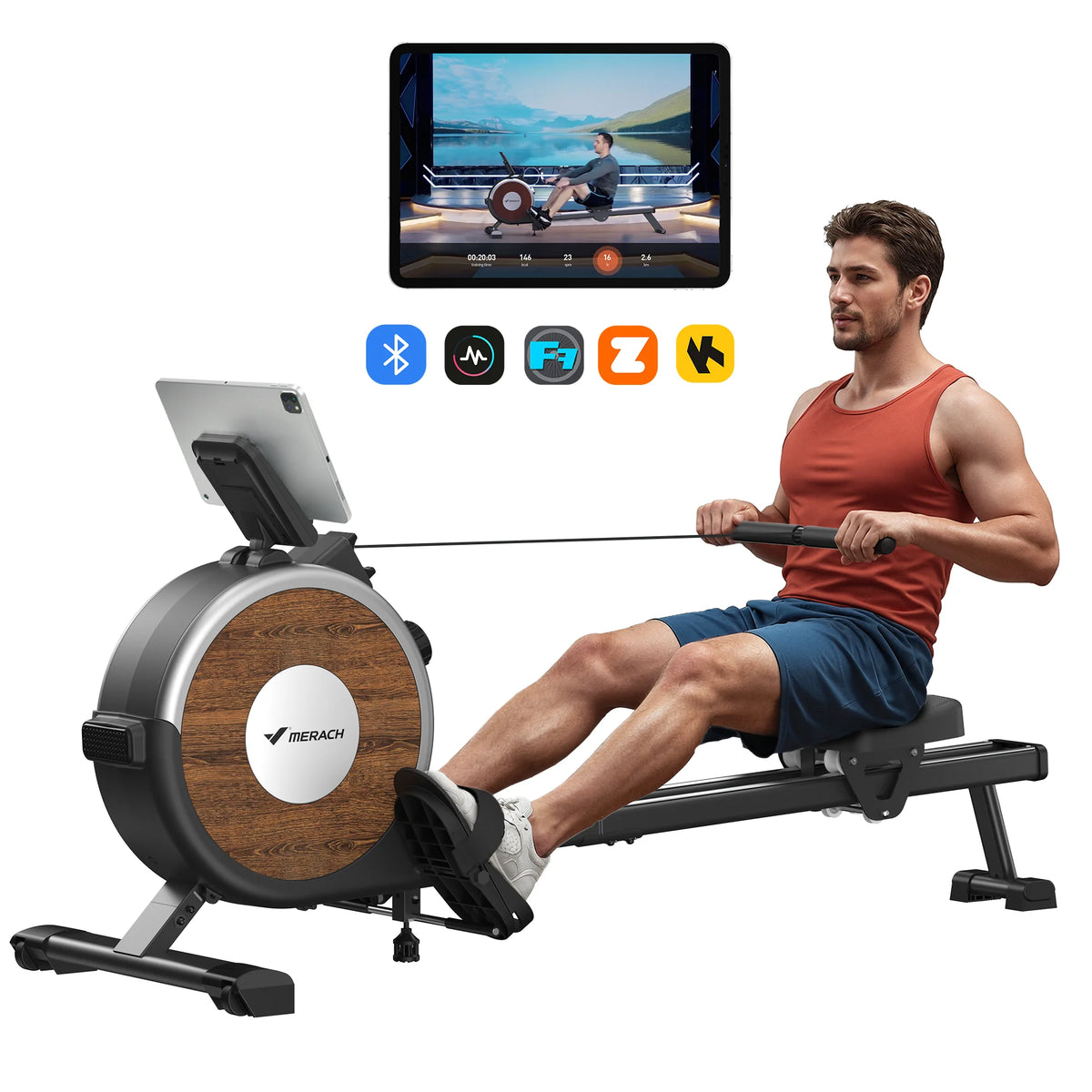 MERACH Magnetic Rowing Machine With Quiet Resistance for Home Use