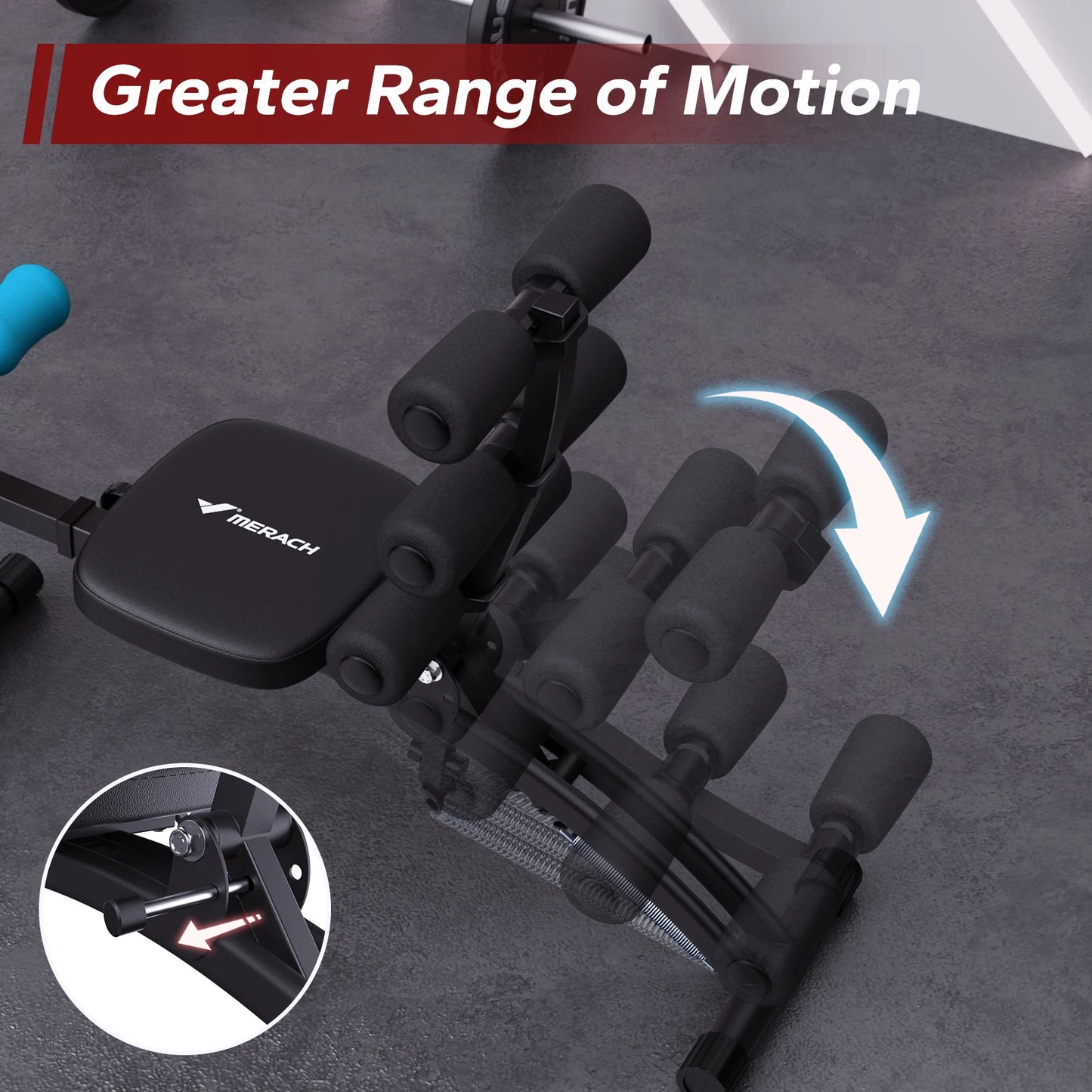 MERACH Ab Machine Multi Functional Adjustable Sit Up Bench