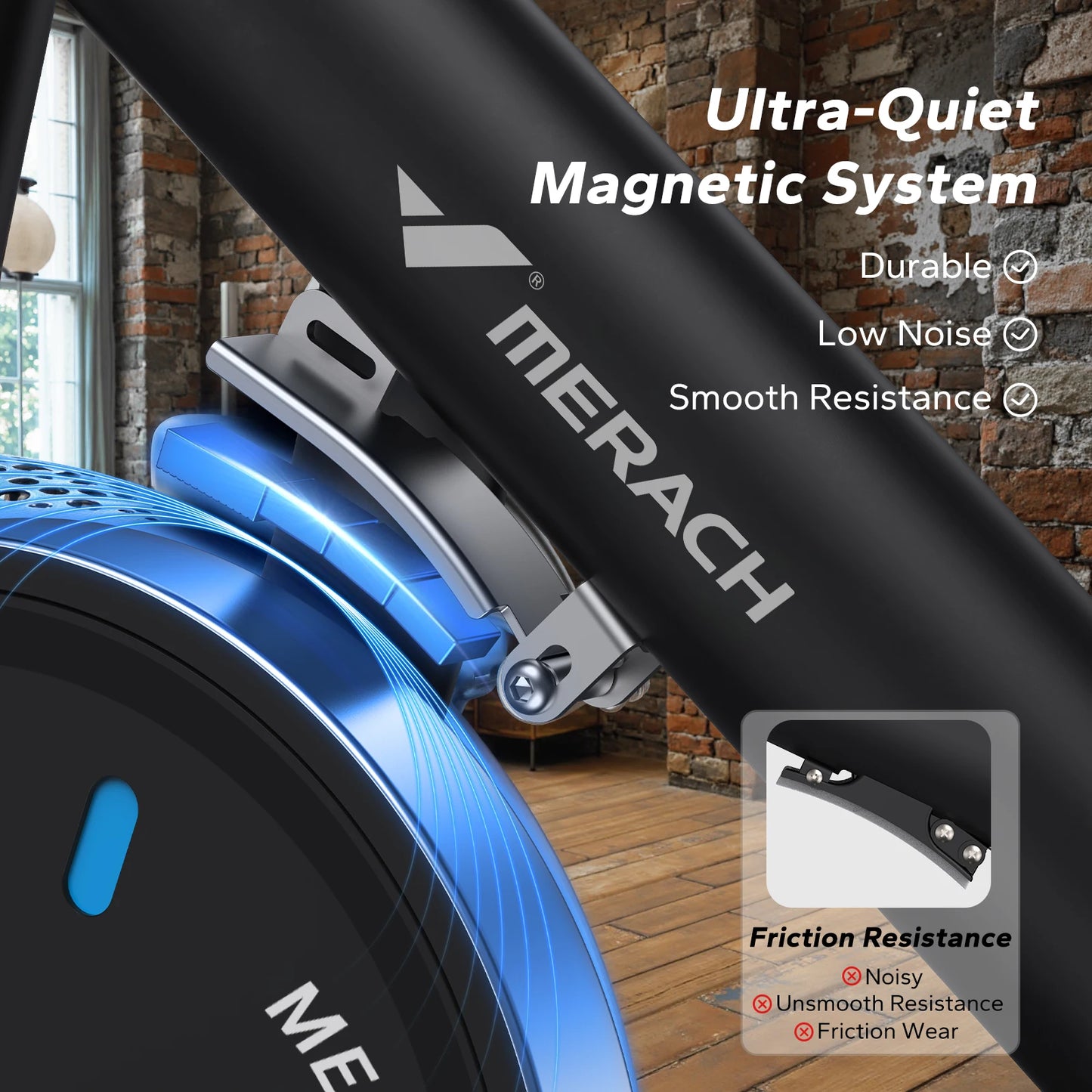 MERACH Magnetic Indoor Stationary Bike With Exclusive App And Low Noise