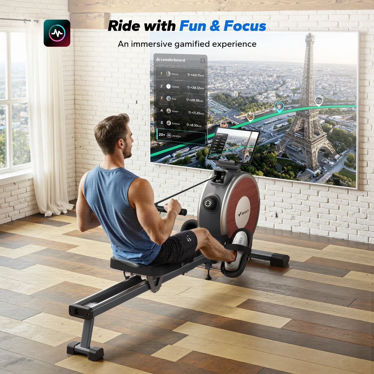 MERACH Magnetic Rowing Machine With Quiet Resistance for Home Use