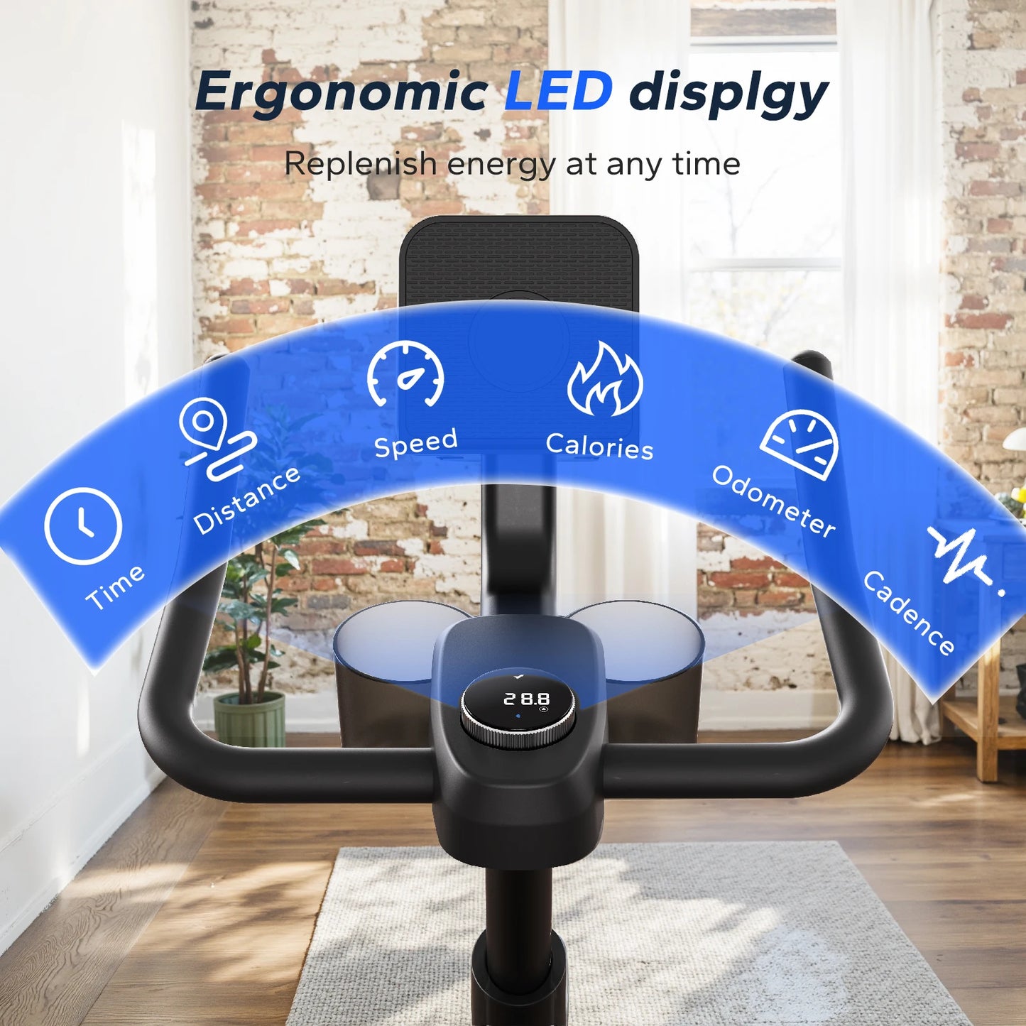 MERACH Magnetic Indoor Stationary Bike With Exclusive App And Low Noise