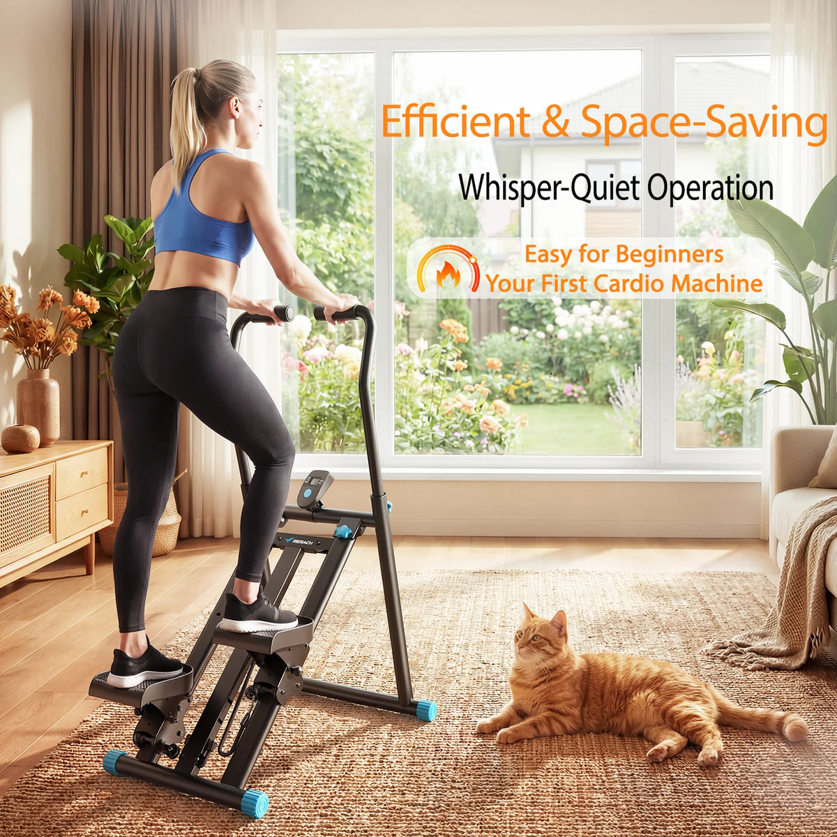 Merach Adjustable Foldable Stair Stepper For Home Cardio Fitness