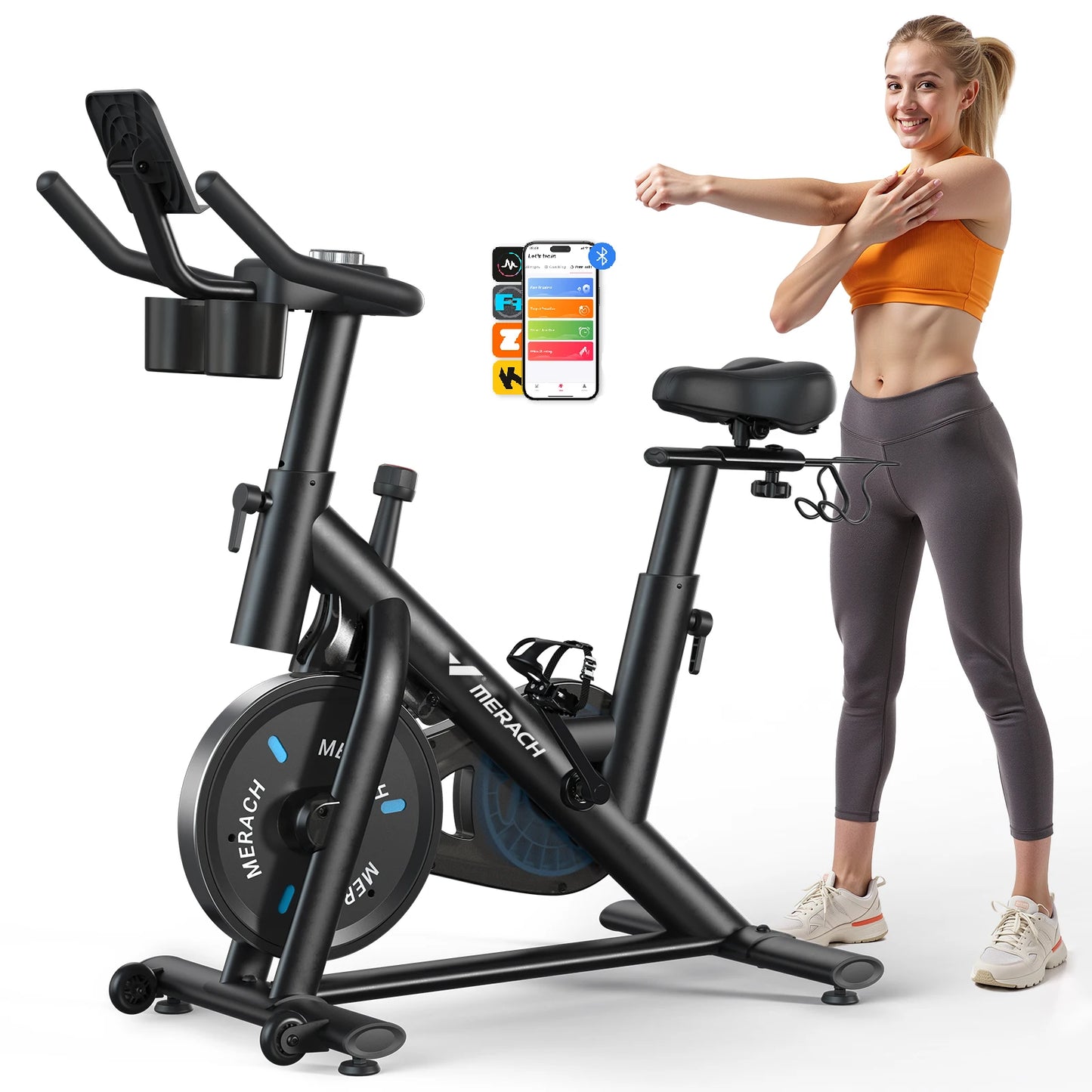 MERACH Magnetic Indoor Stationary Bike With Exclusive App And Low Noise