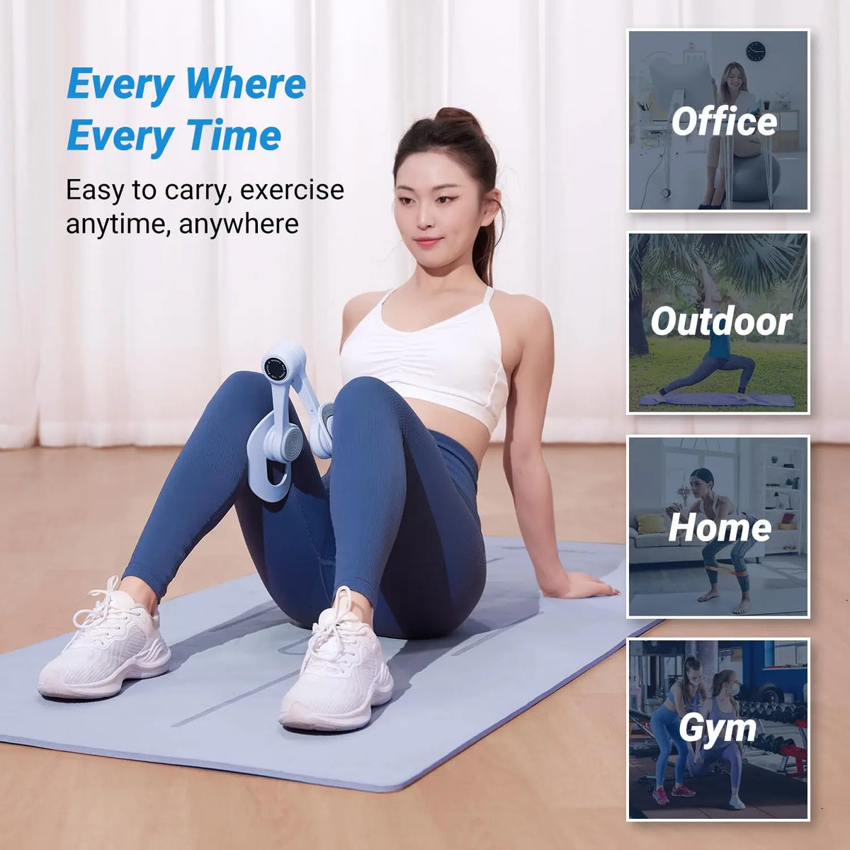 MERACH Pelvic Floor And Inner Thigh Muscle Trainer Exercise Device