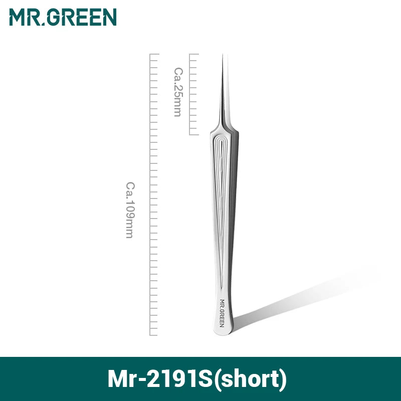 MR.GREEN Ingrown Hair Tweezers With Needle Nose Pointed Tips