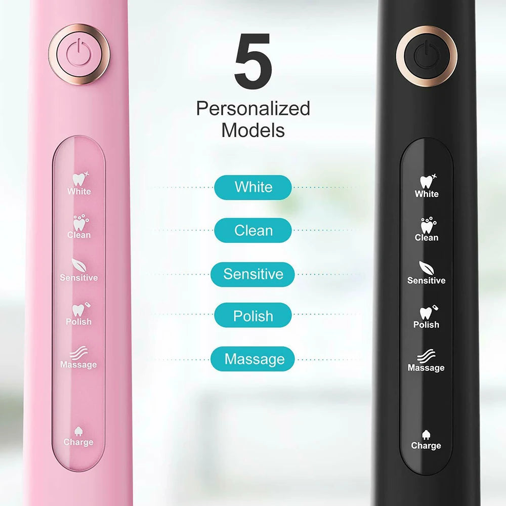 Fairywill FW-507 Sonic Electric Toothbrush Waterproof USB Rechargeable