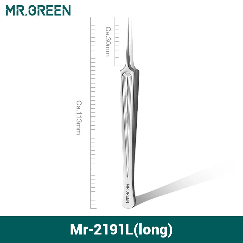 MR.GREEN Ingrown Hair Tweezers With Needle Nose Pointed Tips