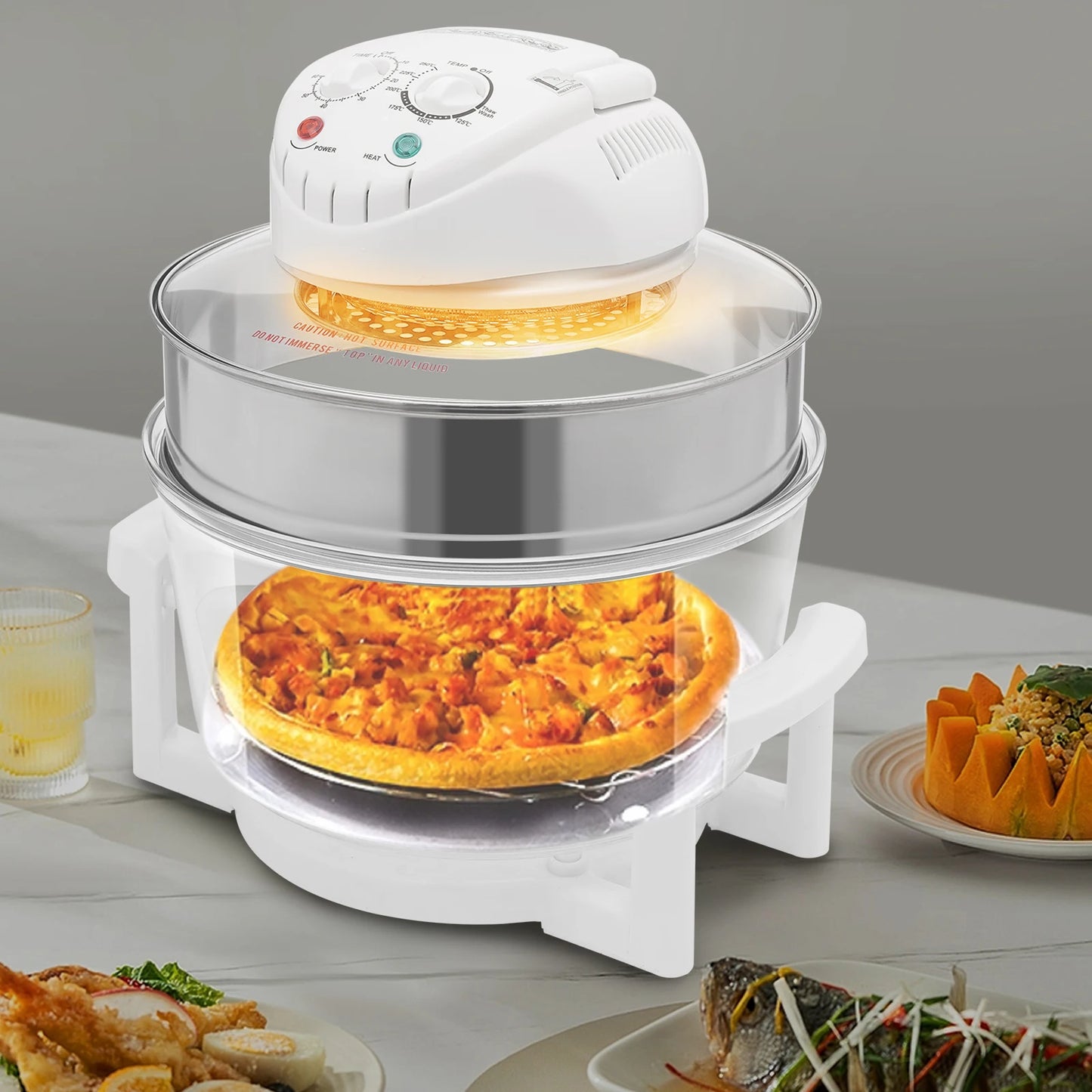 Visual Air Fryer 110V 1200W Oil Free Cooker With Grill Rack