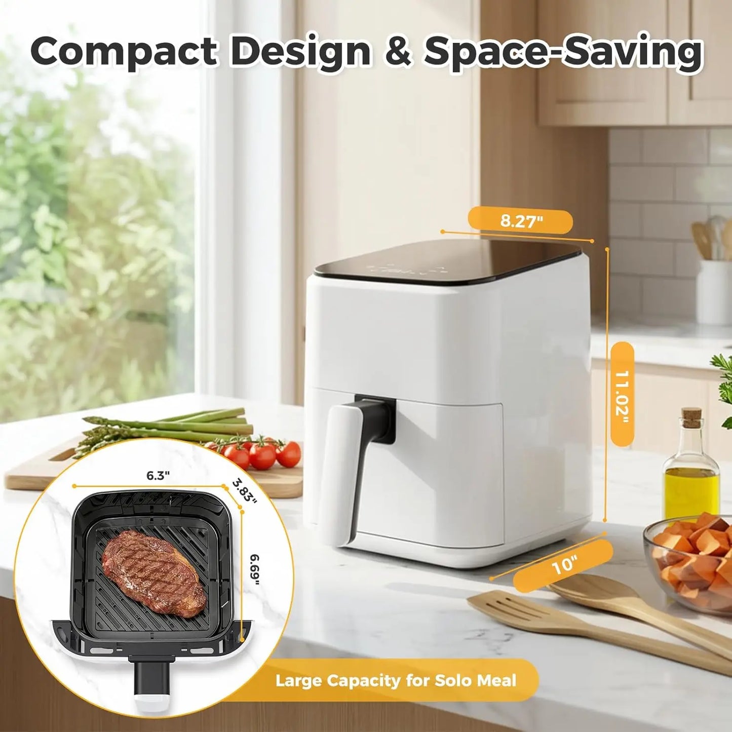 Premium Air Fryer With Digital Touch Panel For Healthier Cooking