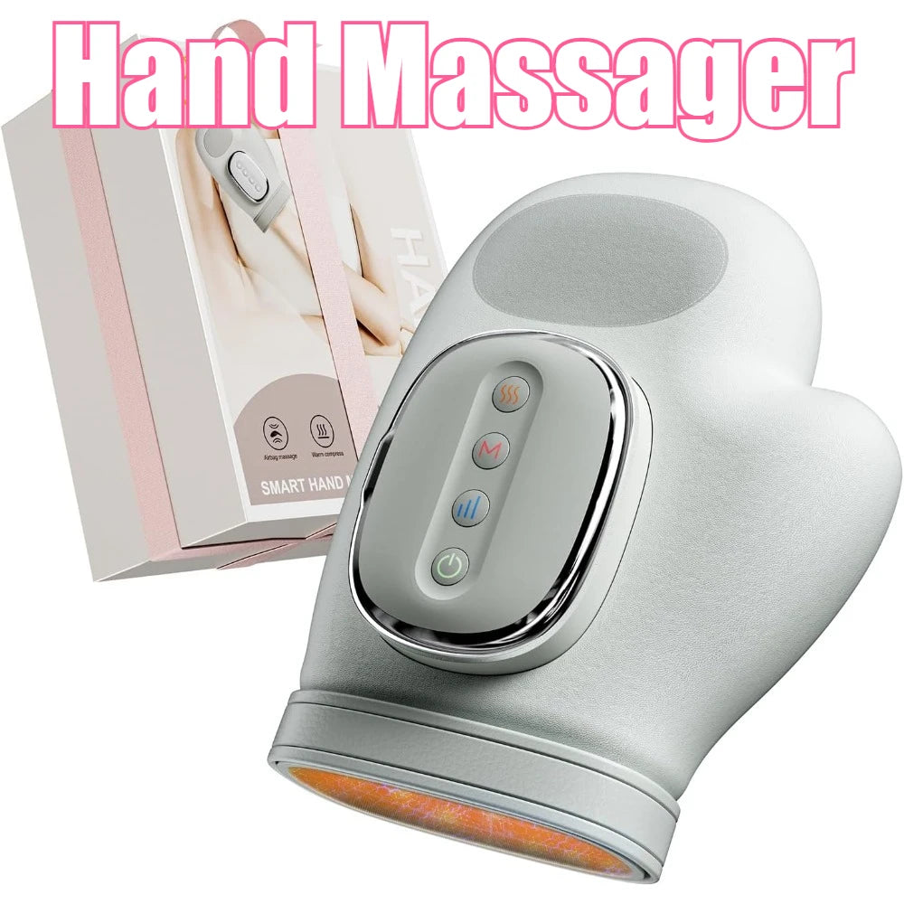 Cordless Hand Massager With Heat And Compression For Wrist Relief