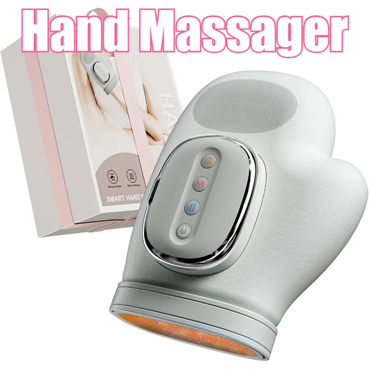 Cordless Hand Massager With Heat And Compression For Wrist Relief