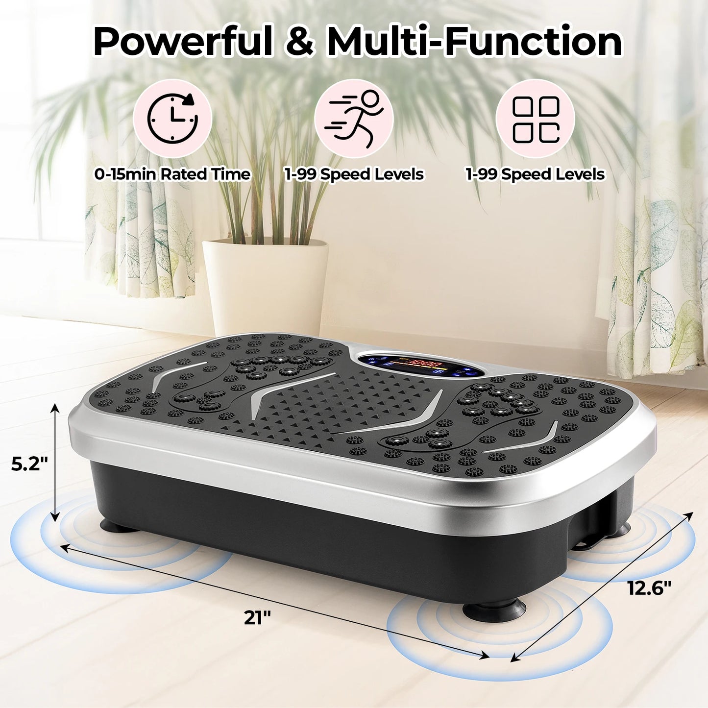 Vibration Plate Exercise Machine 3D Whole Body Workout Home Fitness