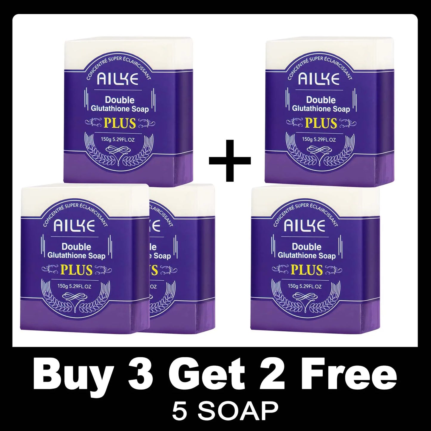 AILKE Glutathione Plus Whitening Skincare Set For Even Tone
