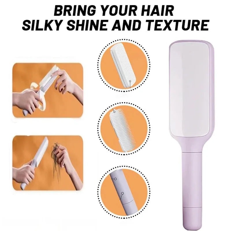 Self Cleaning Rotatable Hair Brush With Air Cushion Massage Comb