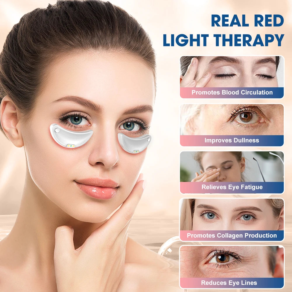 Hailicare Wireless Eye Massager Patches With 660nm LED Light