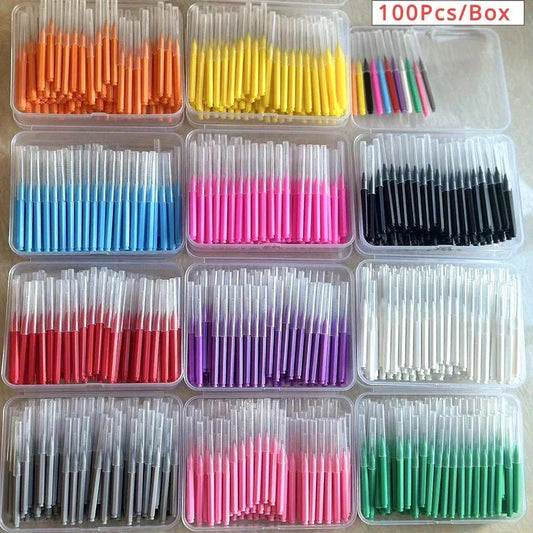 Interdental Brushes 100Pcs Box For Orthodontic Dental Care