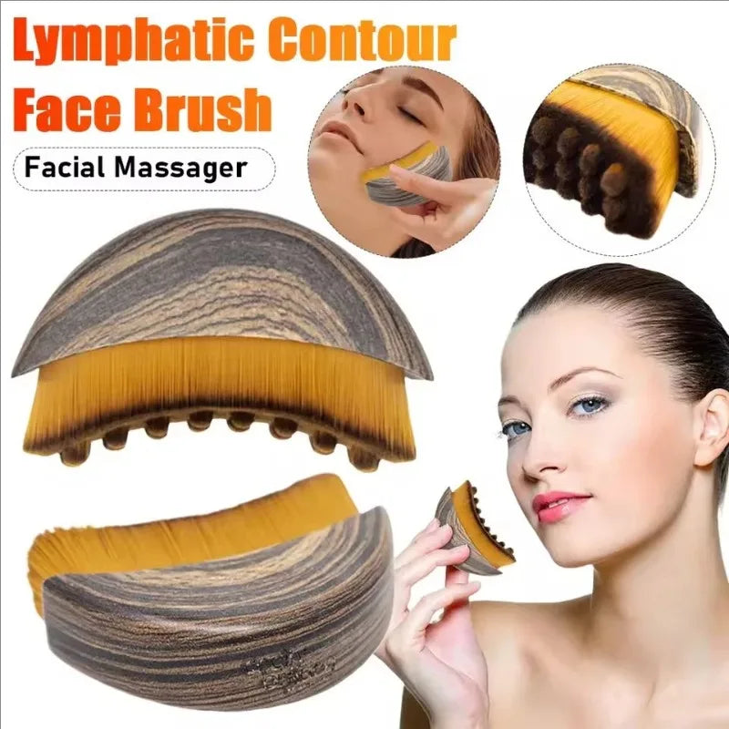 Portable Face and Neck Massage Brush for Facial Contour