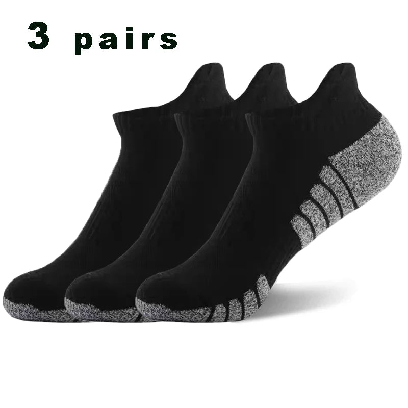 3 Pairs Ankle Running Socks For Men And Women Cotton
