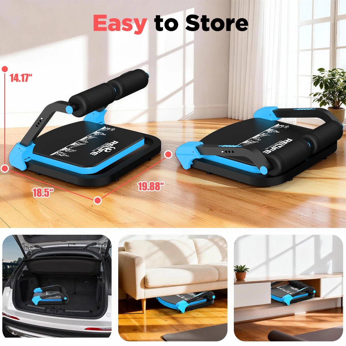 Relife Adjustable Core Training Machine For Sit Ups And Home Gym