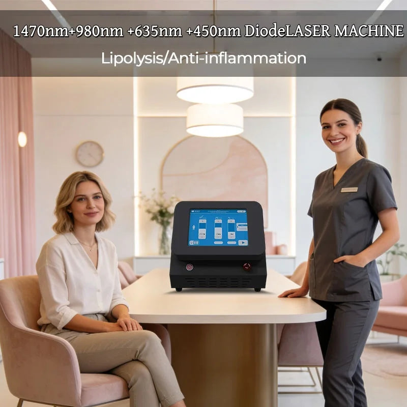 Diode Laser Machine 1470nm 980nm 635nm For Fat Reduction