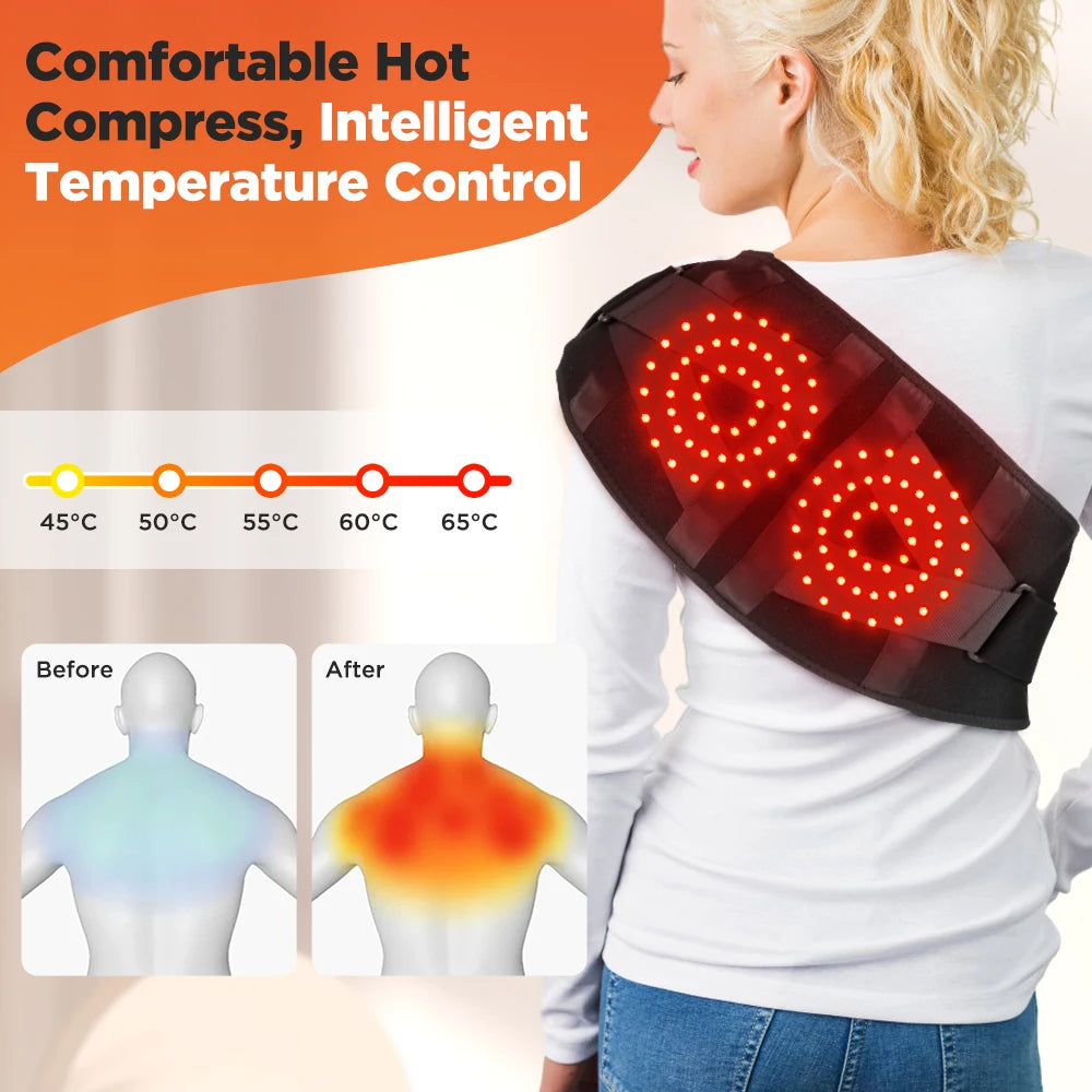 Hailicare Electric Heated Massage Waist Belt With Vibration And Heat