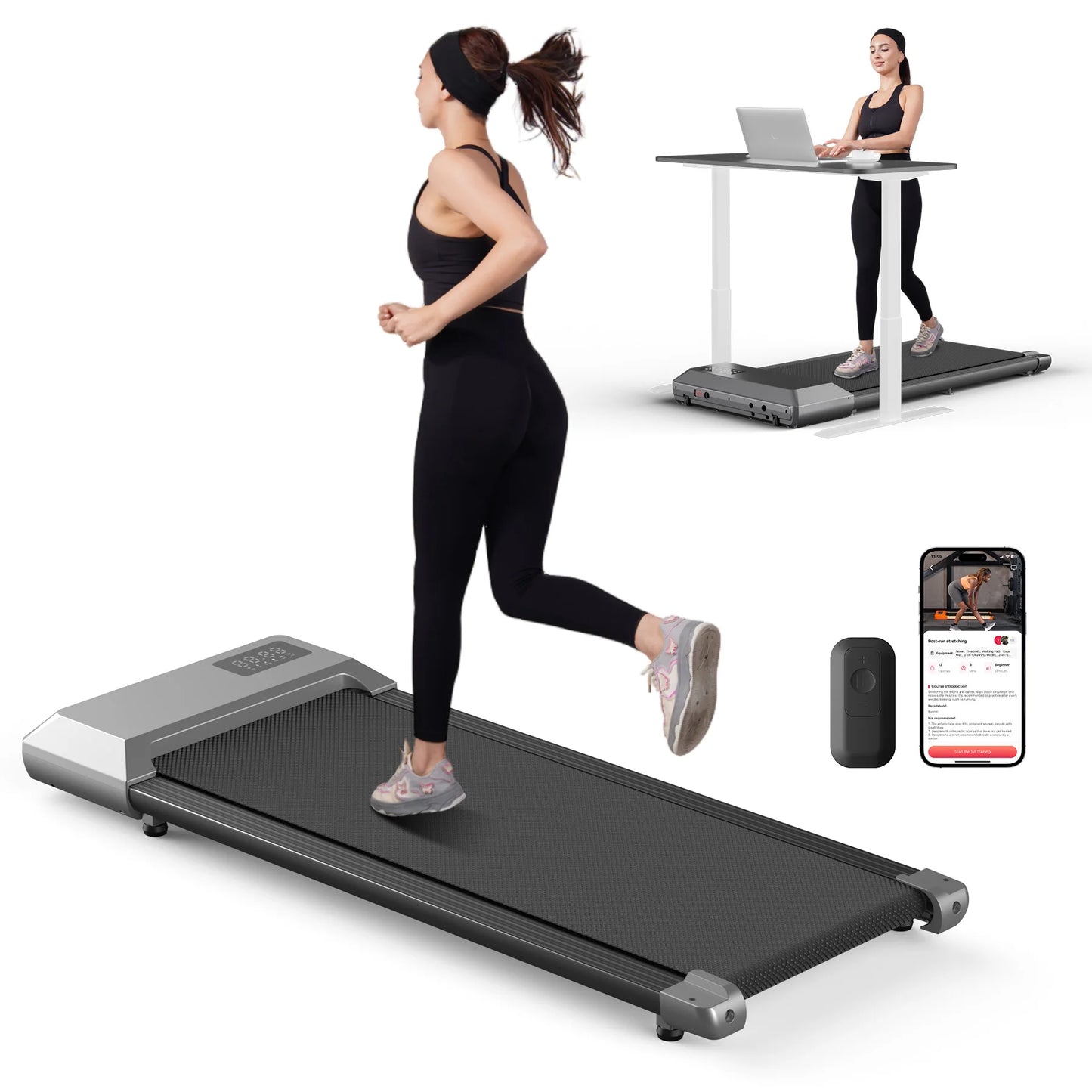 Superun 2in1 Treadmill for Home Fitness, 2.5HP, LCD Data Display