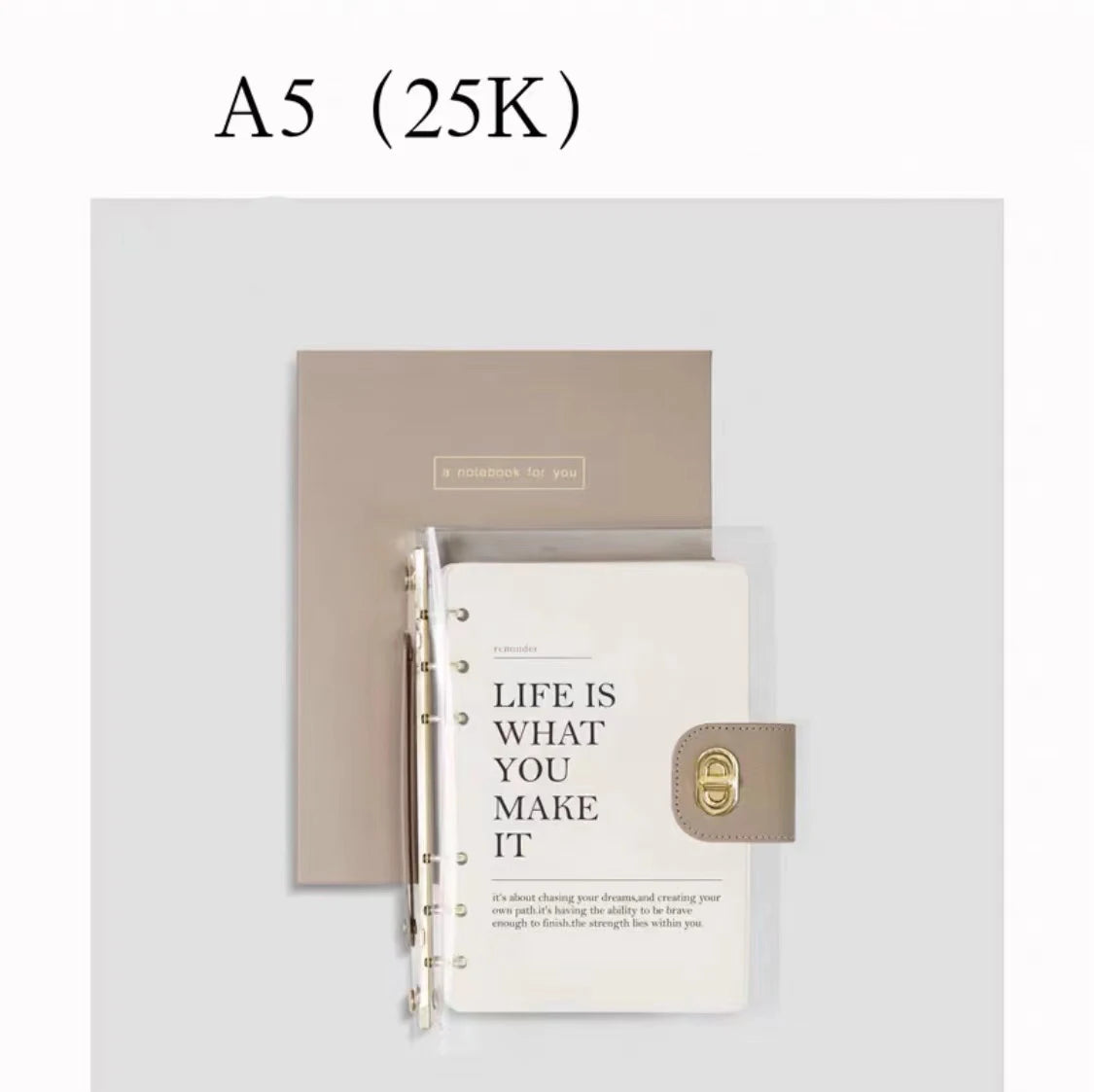 YTYIN Imitation Leather Travel Journal Diary Binder Loose Leaf Planner