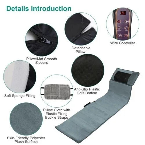 Multifunctional Electric Massage Mat For Full Body Kneading Neck Back