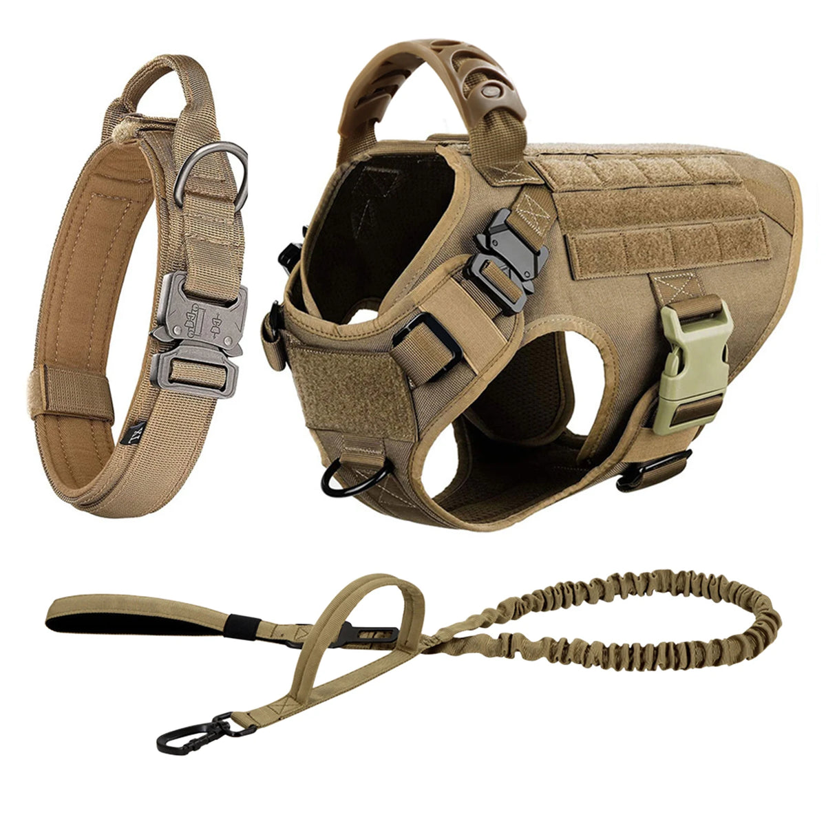 Padded Nylon Dog Harness And Leash Set For Outdoor Walks