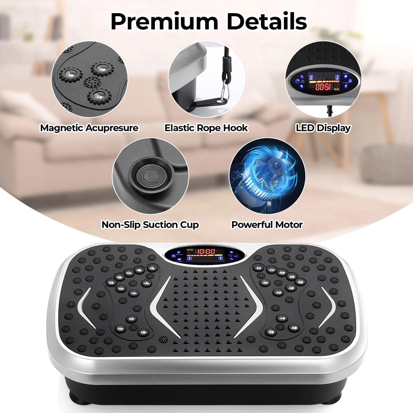 Vibration Plate Exercise Machine 3D Whole Body Workout Home Fitness
