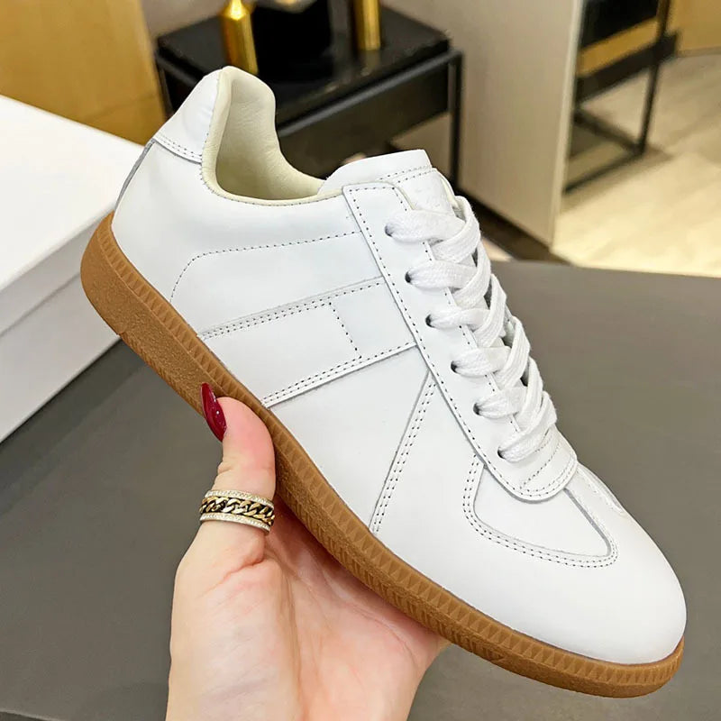 Suede Patchwork Casual Shoes Men Round Toe Lace Up Flats