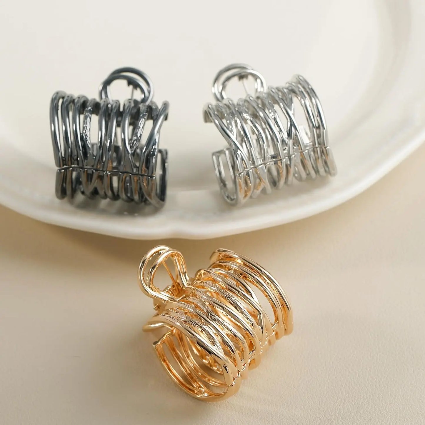 Geometric Metal Hair Clips For Women Claw Hairpins
