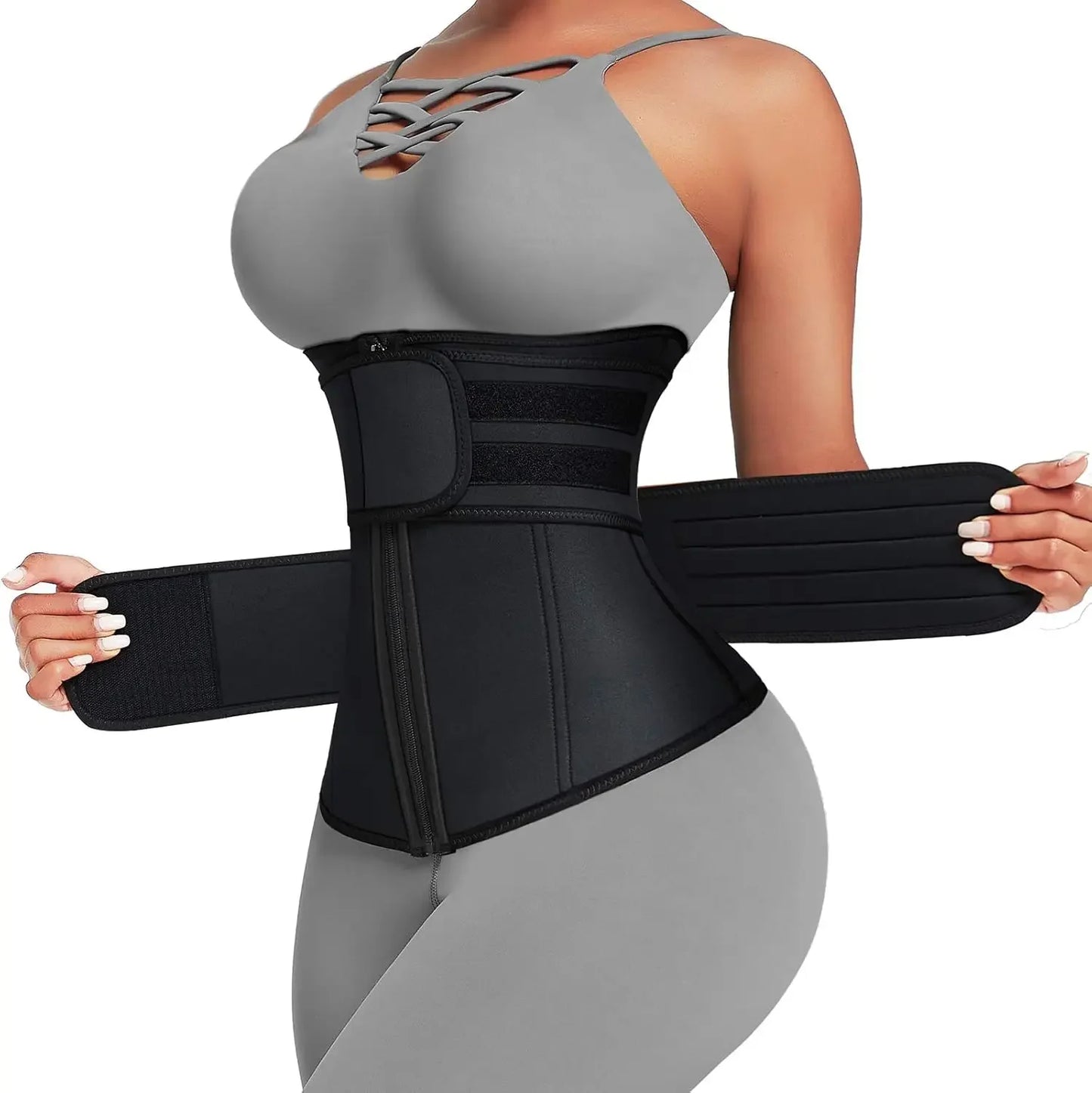 Sculpt And Lift Waist Trainer Cincher With Dual Straps