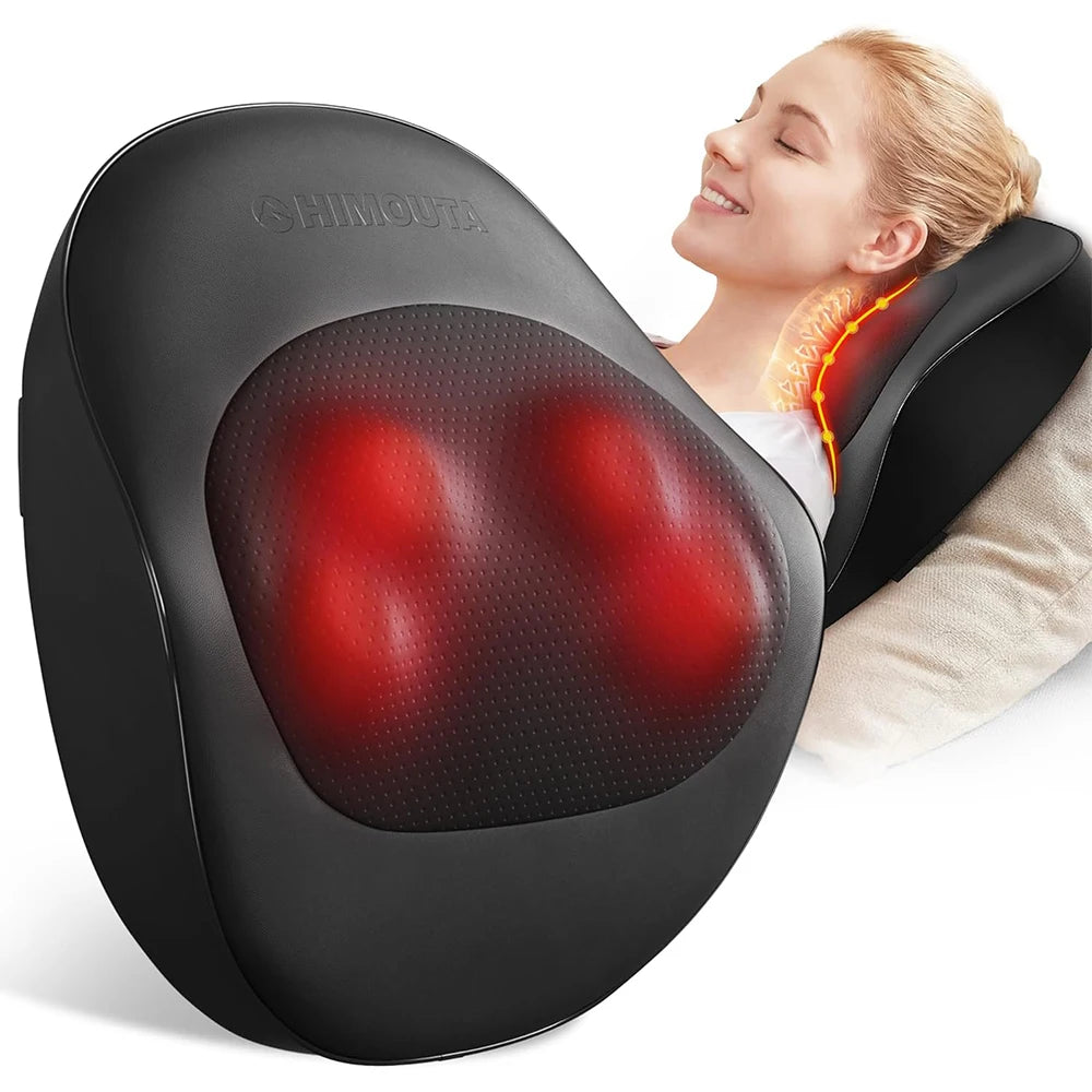 HIMOUTA Electric Neck Massager Pillow With Heat And 3D Kneading